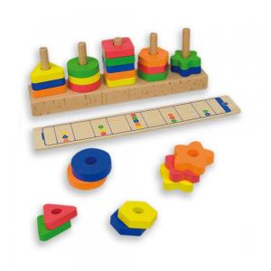 Andreu toys Дървена логическа игра - форми и цветове