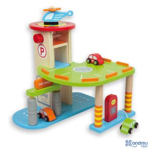 Andreu toys Дървен гараж с асансьор