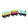 Тini toys дървено влакче с релси ПУФ-ПАФ