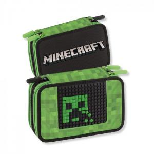 PIXIE CREW пълен несесер с 3 ципа Minecraft