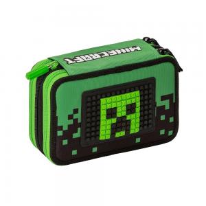 PIXIE CREW пълен несесер с 3 ципа Minecraft