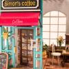 Къщичка за сглобяване с осветление Simon's Coffee